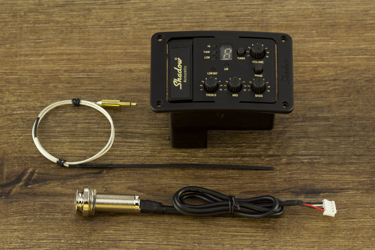 SH 4000 Acoustic Pickup & Preamp w/ 3-band EQ & Tuner – Shadow