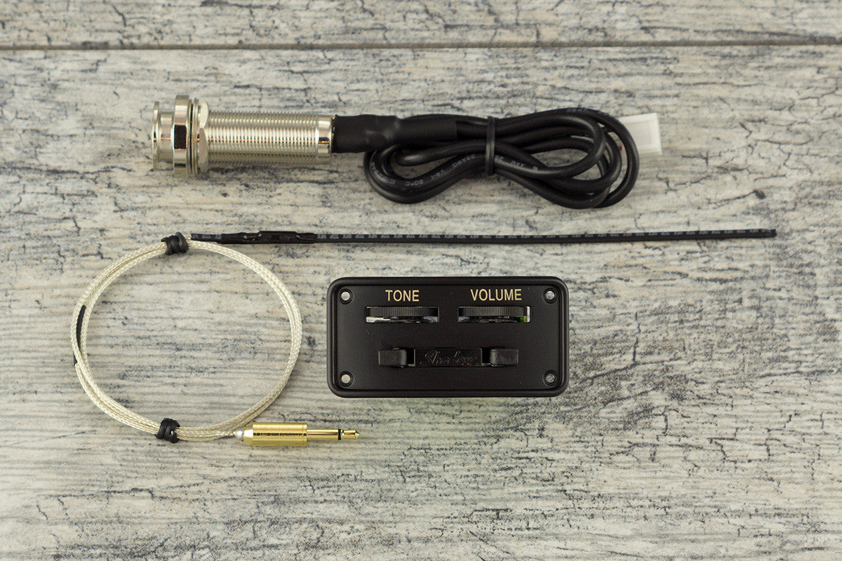 SH JW-1G Ukulele Pickup & Preamp (curved bodies)-Ukulele Pickups and Preamps-Shadow Electronics-Shadow Electronics