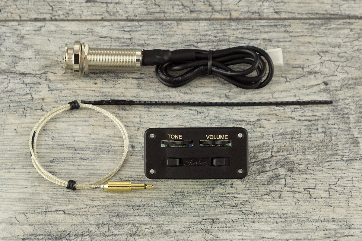 SH JW-2G Ukulele Pickup & Preamp (flat bodies)-Ukulele Pickups and Preamps-Shadow Electronics-Shadow Electronics